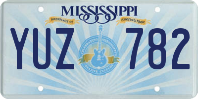 MS license plate YUZ782