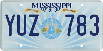 MS license plate YUZ783