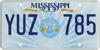 MS license plate YUZ785