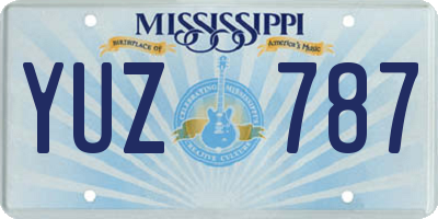 MS license plate YUZ787