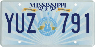 MS license plate YUZ791