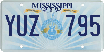 MS license plate YUZ795