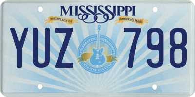 MS license plate YUZ798