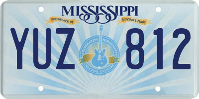 MS license plate YUZ812