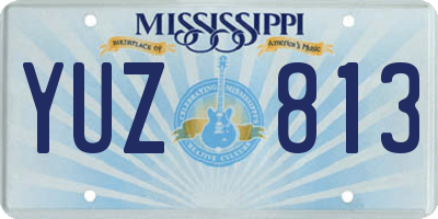 MS license plate YUZ813