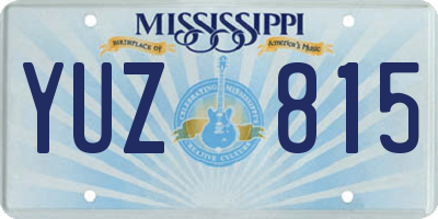 MS license plate YUZ815