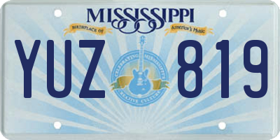 MS license plate YUZ819