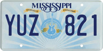 MS license plate YUZ821