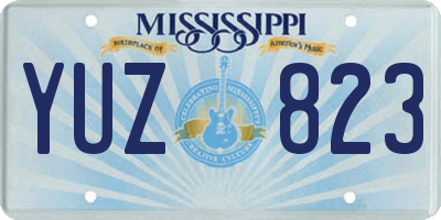 MS license plate YUZ823