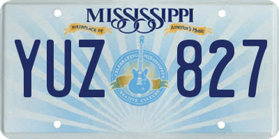 MS license plate YUZ827