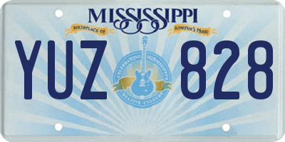 MS license plate YUZ828