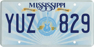 MS license plate YUZ829