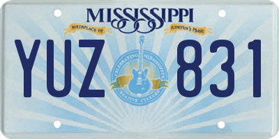 MS license plate YUZ831