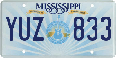 MS license plate YUZ833