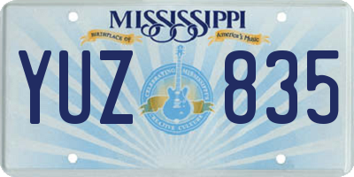 MS license plate YUZ835