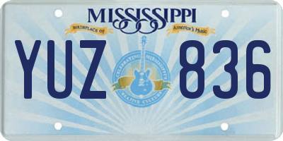 MS license plate YUZ836
