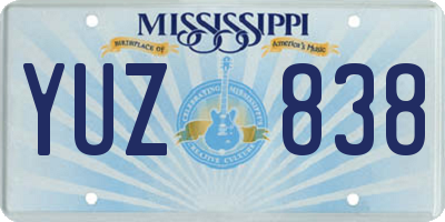 MS license plate YUZ838