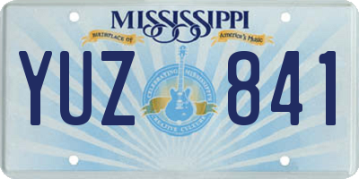 MS license plate YUZ841