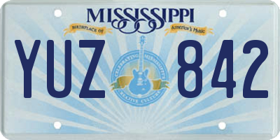 MS license plate YUZ842