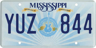MS license plate YUZ844