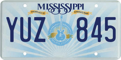 MS license plate YUZ845