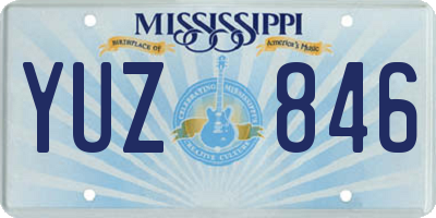 MS license plate YUZ846