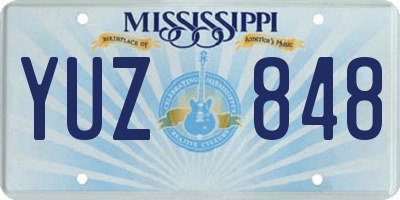 MS license plate YUZ848