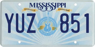 MS license plate YUZ851