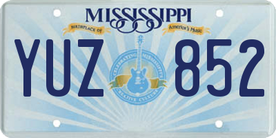 MS license plate YUZ852