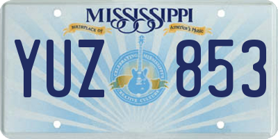 MS license plate YUZ853