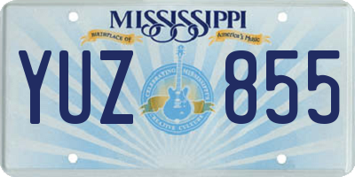 MS license plate YUZ855