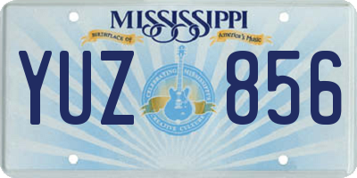 MS license plate YUZ856