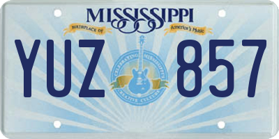 MS license plate YUZ857