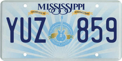 MS license plate YUZ859
