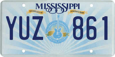 MS license plate YUZ861