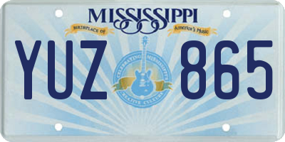 MS license plate YUZ865