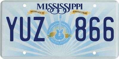 MS license plate YUZ866