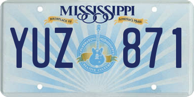 MS license plate YUZ871