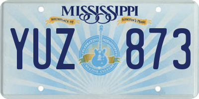 MS license plate YUZ873