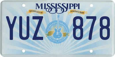 MS license plate YUZ878