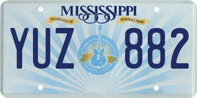 MS license plate YUZ882