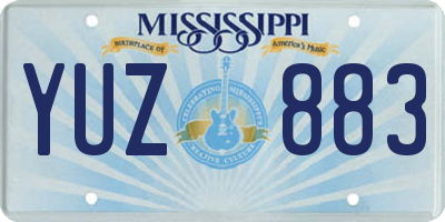 MS license plate YUZ883