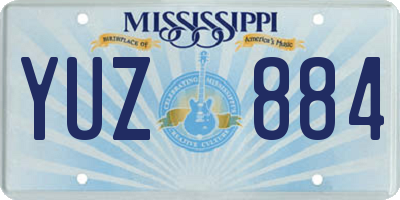 MS license plate YUZ884