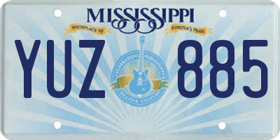 MS license plate YUZ885