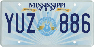 MS license plate YUZ886