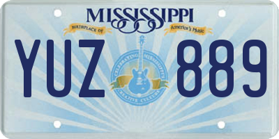MS license plate YUZ889
