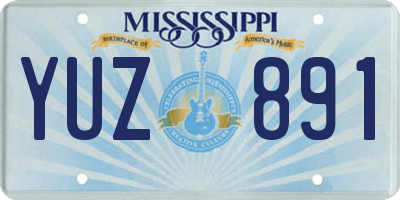 MS license plate YUZ891