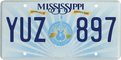 MS license plate YUZ897