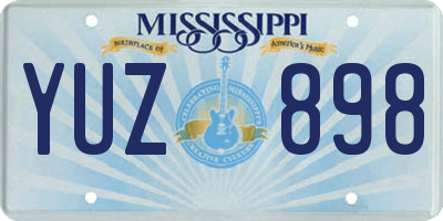 MS license plate YUZ898