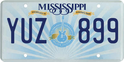 MS license plate YUZ899